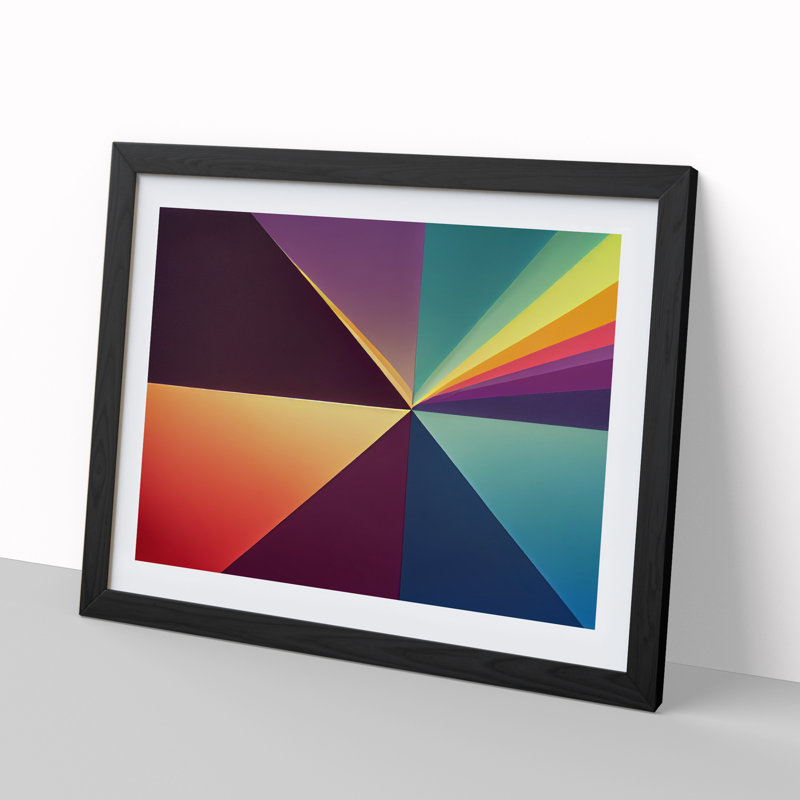 Abstract Prism Art - Framed Print, Black, 46cm H x 64cm W x 2cm D