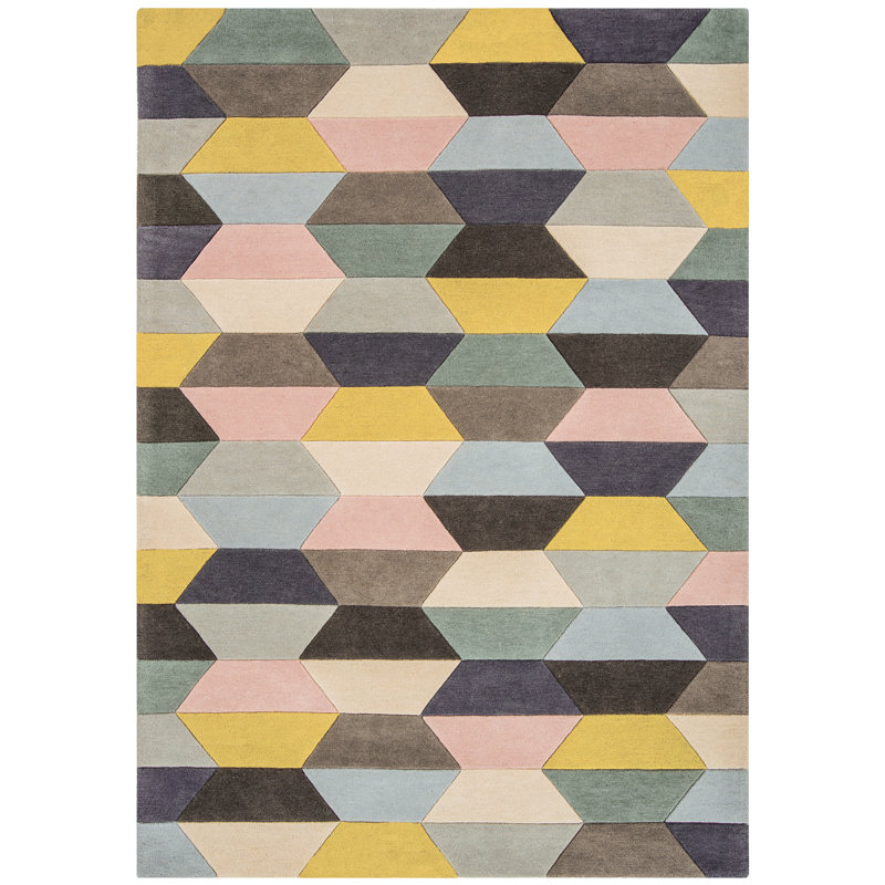 Triston Geometric Wool Hand Woven Area Rug, Rectangle 200 x 300cm