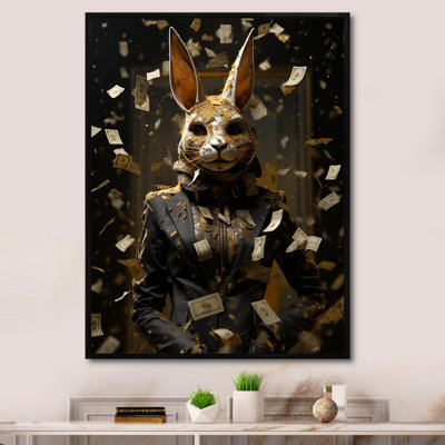 «Bunny Bank Robber Street Art I», reproduction d'art abstrait mural