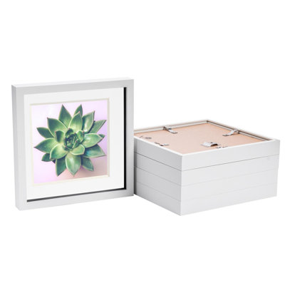 Nicola Spring - 3D Box Photo Frames - 10 x 10" with 8 x 8" Mount