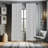 Geometric Semi-Sheer Rod Pocket Curtain Panels-45075775