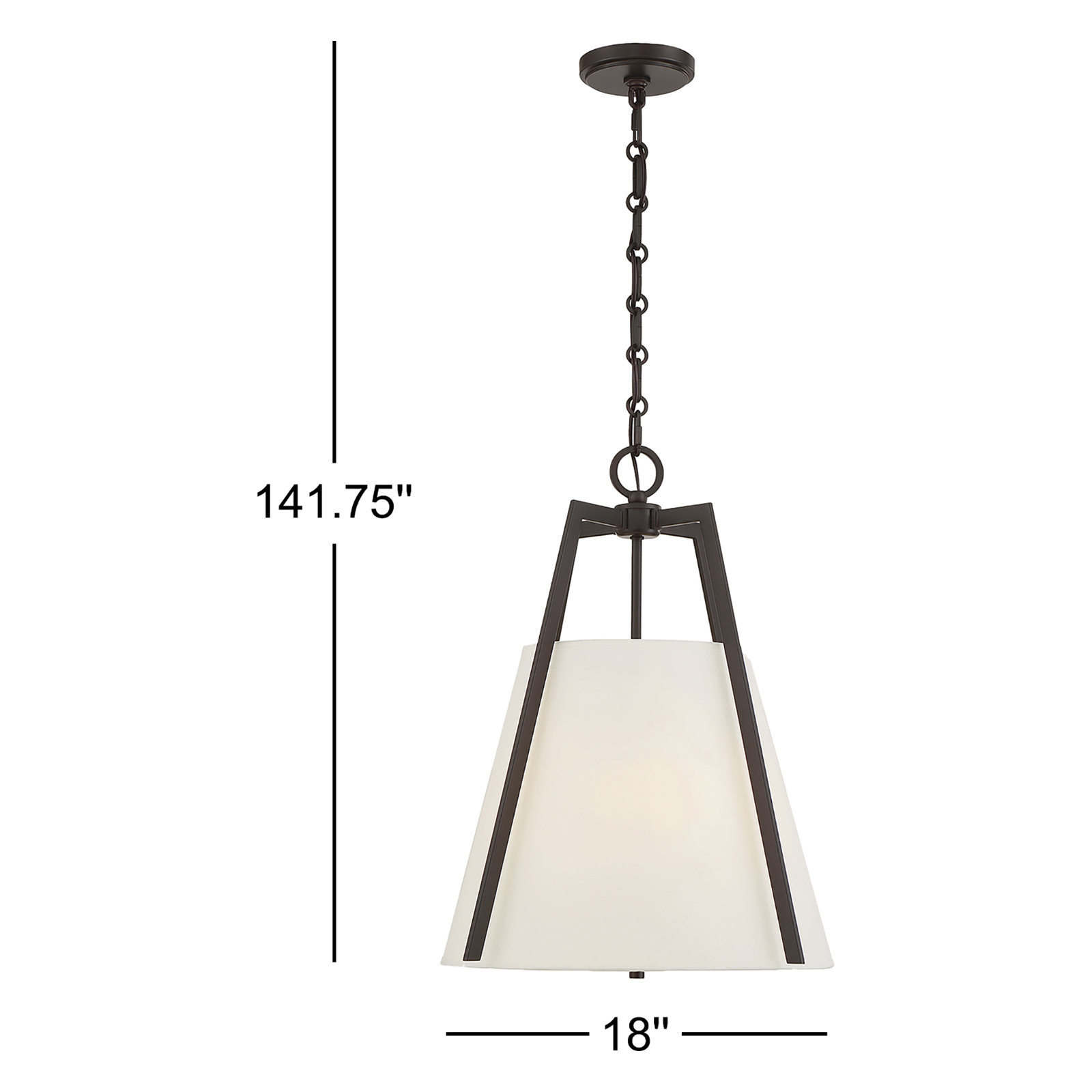 Joy Dimmable 3-Light Pendant, Bronze