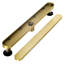 FINE FIXTURES Drain de douche linéaire de 42 pouces, insert et grille 2-en-1, bord arrondi, acier inoxydable de calibre 10, sortie centrale, crépine incluse-126703454