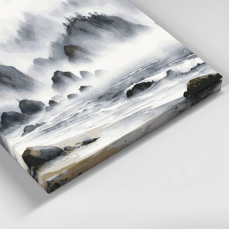 Art mural sur toile Coastal Foggy Shore