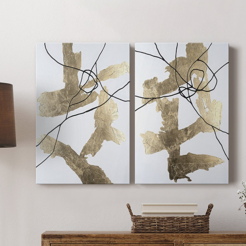 Toile tendue dorée I-Premium Gallery - prête à accrocher, H 36 po x l 48 po