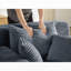 Canapé-lit convertible surdimensionné avec dossier réglable et poche de rangement, canapé-lit modulaire en peluche rayé pour une utilisation multi-scènes