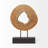 Rene Brown and Black Wood Log Cross Section Tabletop Sculpture-29351639