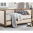 Modern Fabric Upholstered 1Pc Day Bed Bed Frame Nailhead Trim Bedroom Furniture Mattress Ready Day Bed