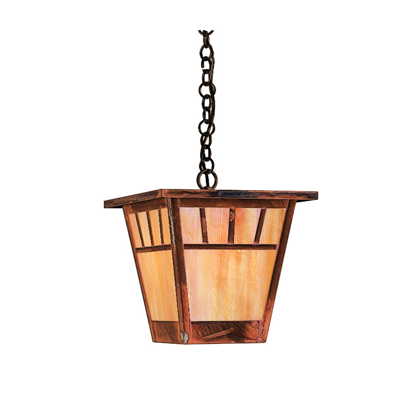 Lanterne suspendue extérieure à 1 lumière Savannah, bronzer, Verdigris Patina, 8.75" H x 7.5" W