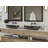 Badeloft 24" x 13" Stone Resin Vessel Bathroom Sink WB-03-GBLK in Glossy Black-71904267-71904268