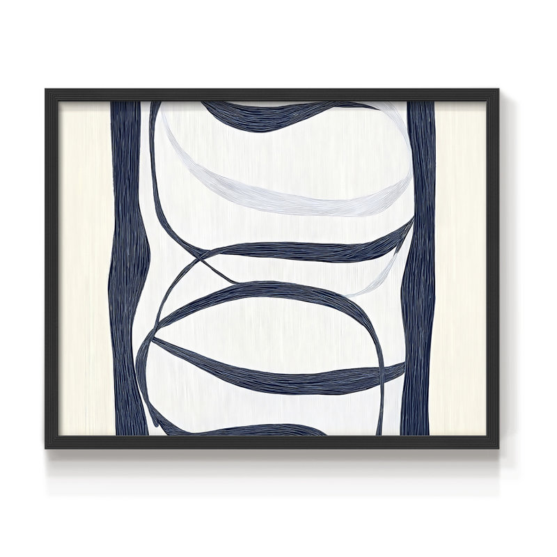 Série abstraite III, reproduction encadrée, Noir, noir, noir, noir, H 22 po x l 28 po