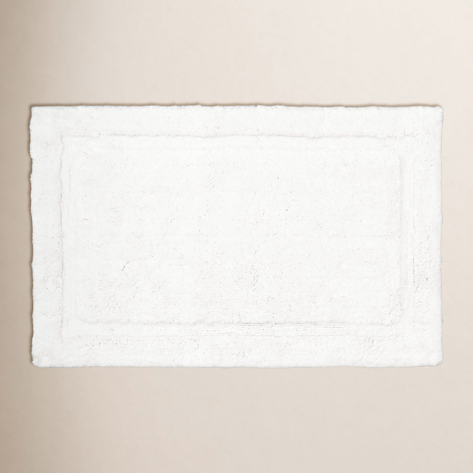 Rane Plush Cotton Bath Mat, 20"W x 32"L, White