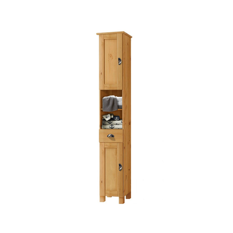 Milone Solid Wood Bathroom Storage, Stain Wax
