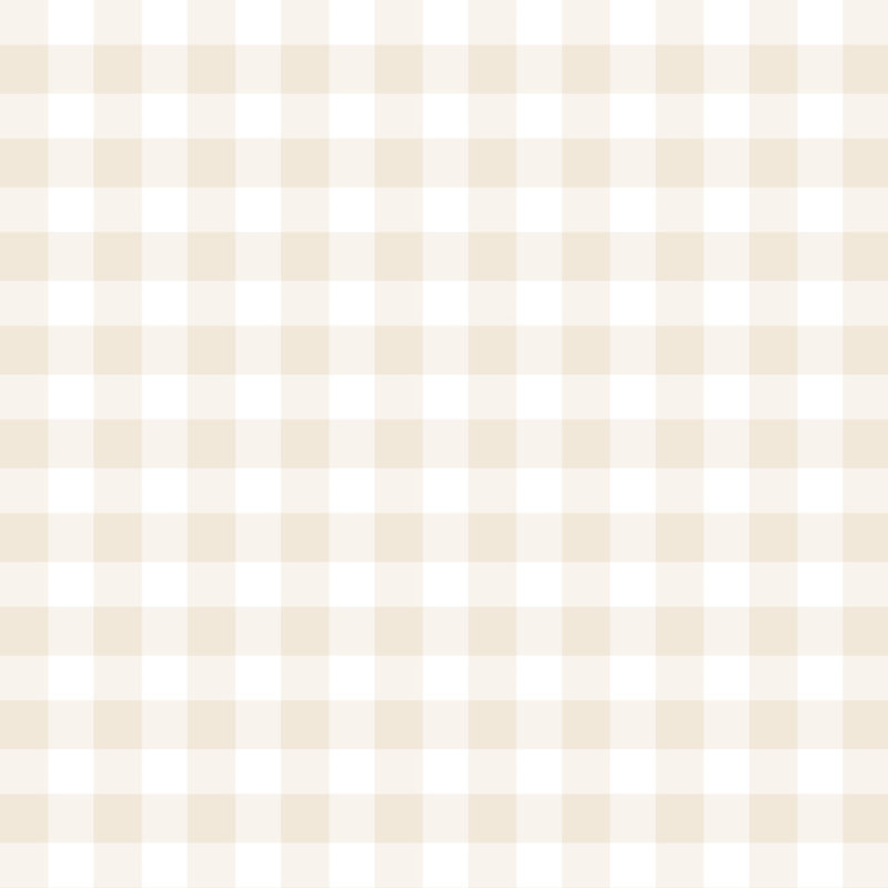 Gingham Pattern Tailored Bed Skirt 15" Drop Length, Full XL, Ivory