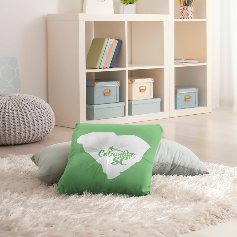 Coussin de plancher touffeté, 26 po x 26 po, Vert, Columbia