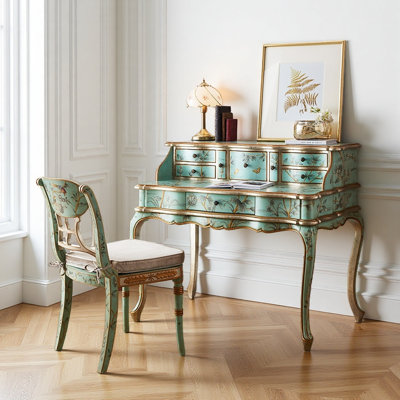 European luxury classical style desk and chair set