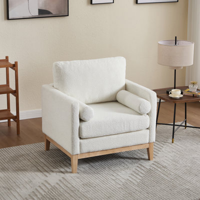 Chaise d'appoint rembourrée avec 2 coussins