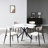 4pcs  Dining Chairs: Fluffy Cushion, Curved , Metal Frame For Room Of 4 Contemporary Chairs, Upholstered, Legs, Thick Back-198633185