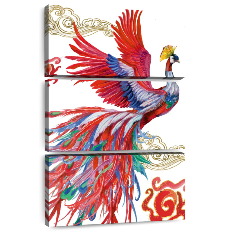 Brampt Colorful Bird Phoenix, 65" H x 42" W