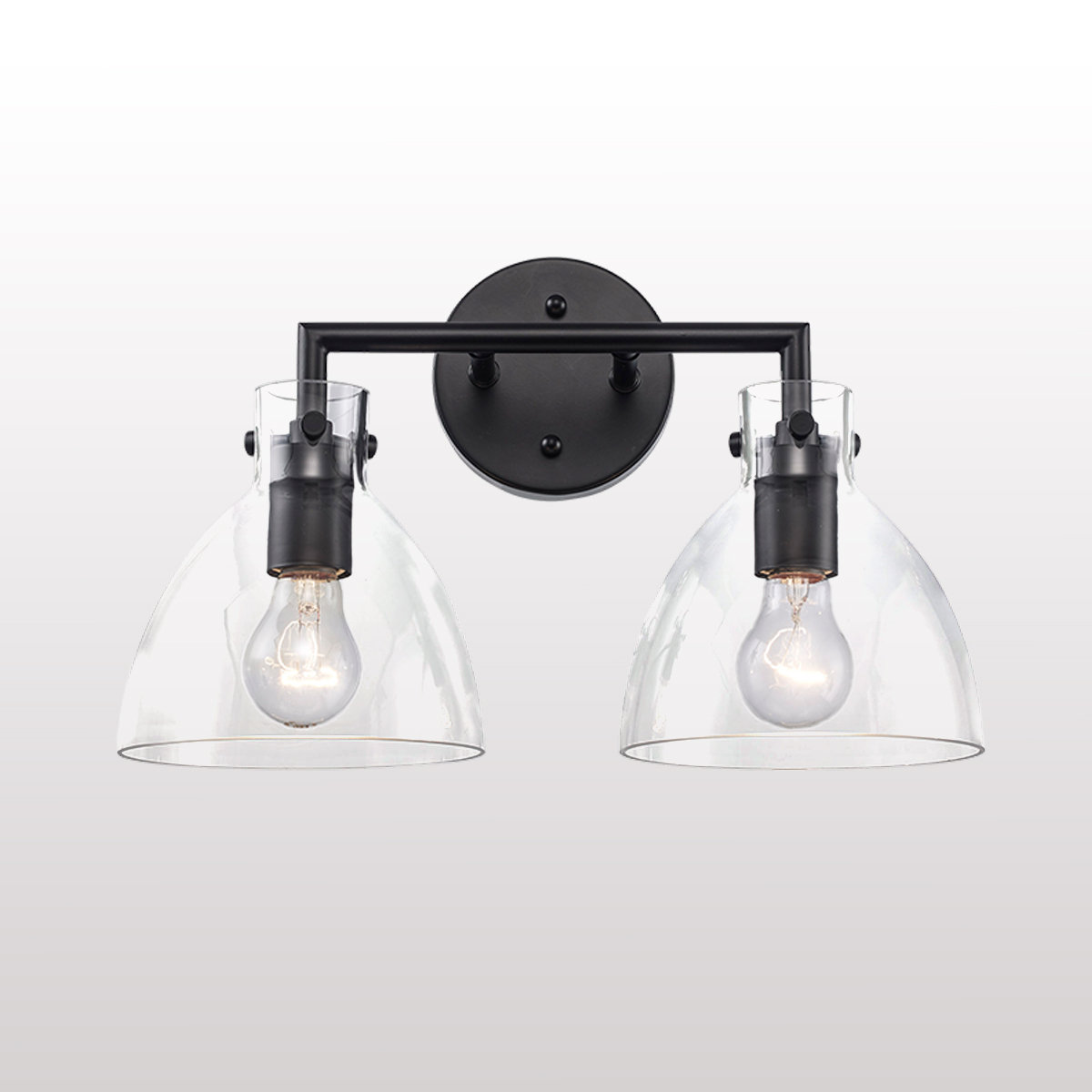 Martins 2 Light Dimmable Vanity Light, Black