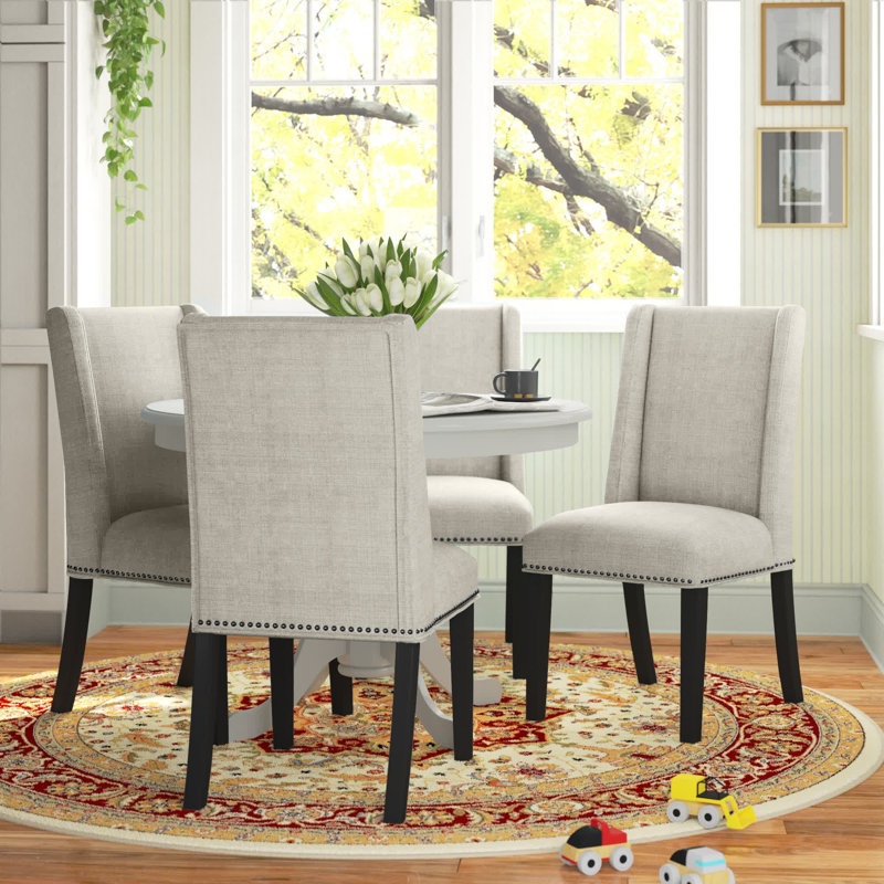 Chaise de salle à manger Baron, Mélange de polyester beige