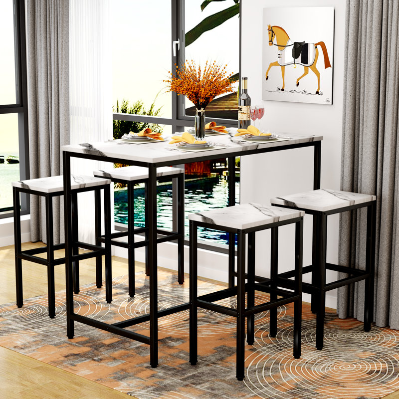 Hakime 4 - Person Four Leg Dining Set
