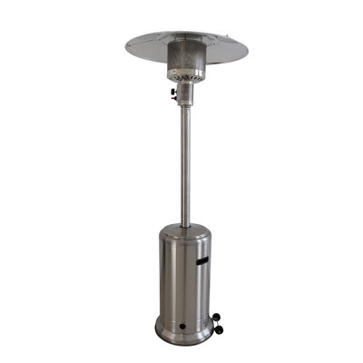 Patio Heater With 46000 - Stainless Steel, Steel Grey, Provide Warmth Anytime Gas Generate Easily