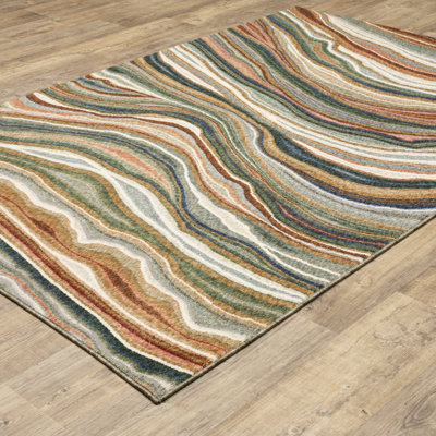 Holub Abstract Waves Multi-colored Area Rug