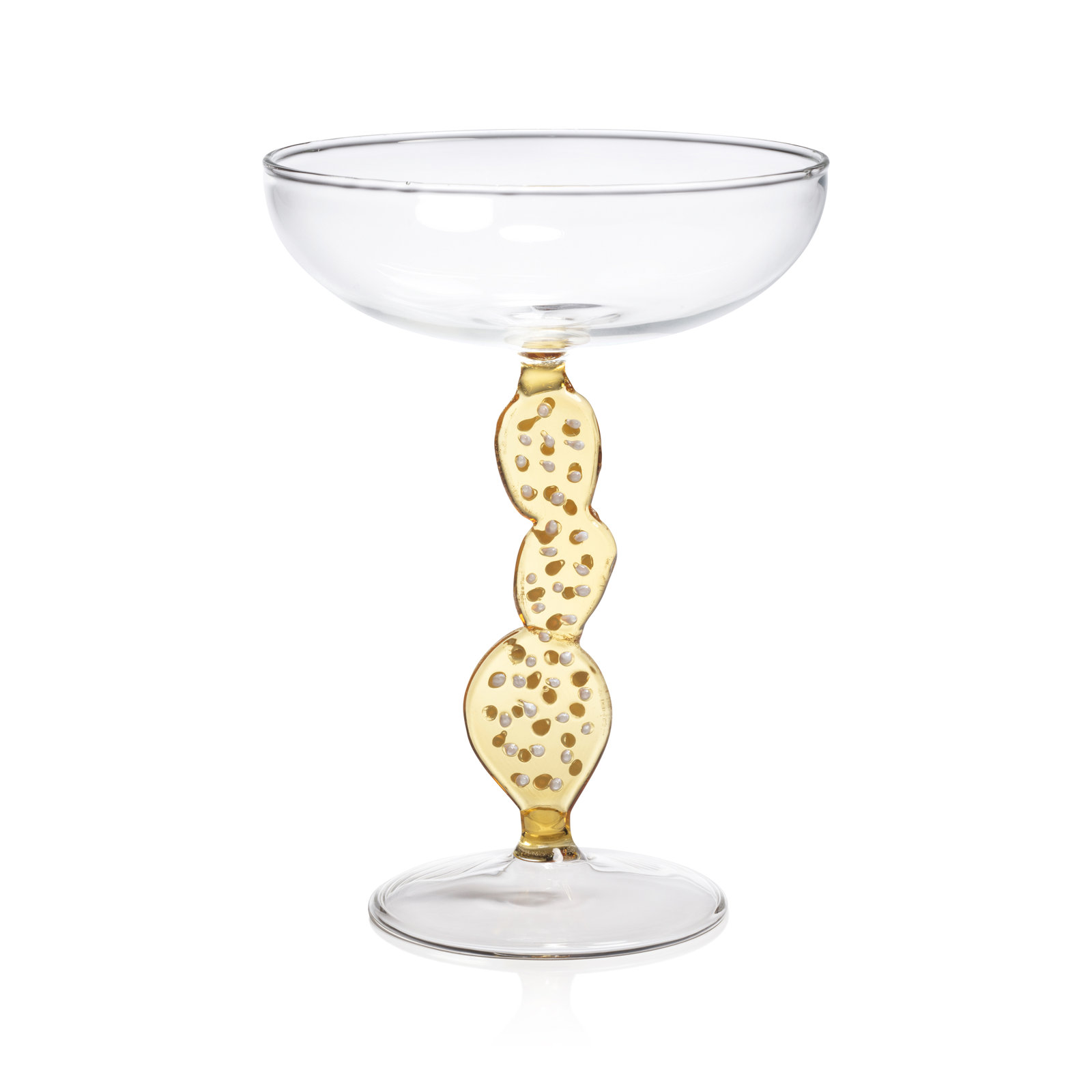 Climbing Cacti Tequila Cocktail Glasses, Set of 4, Mellow Yellow
