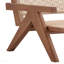Chaise d'appoint en rotin et finition naturelle