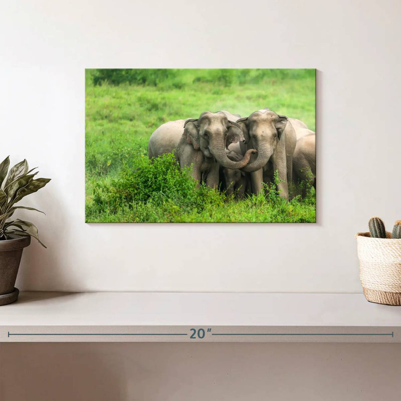 Brampt Asian Elephant Huddle, 8" H x 12" W