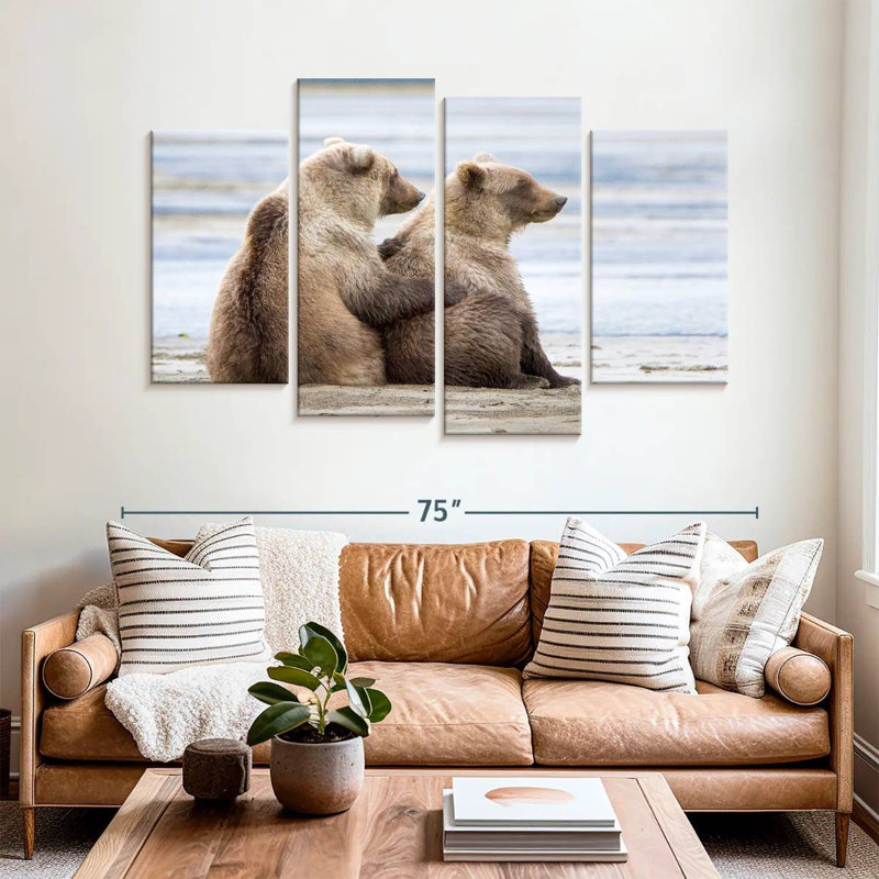 Brampt Bear Cub Siblings, 42"H x 68"W