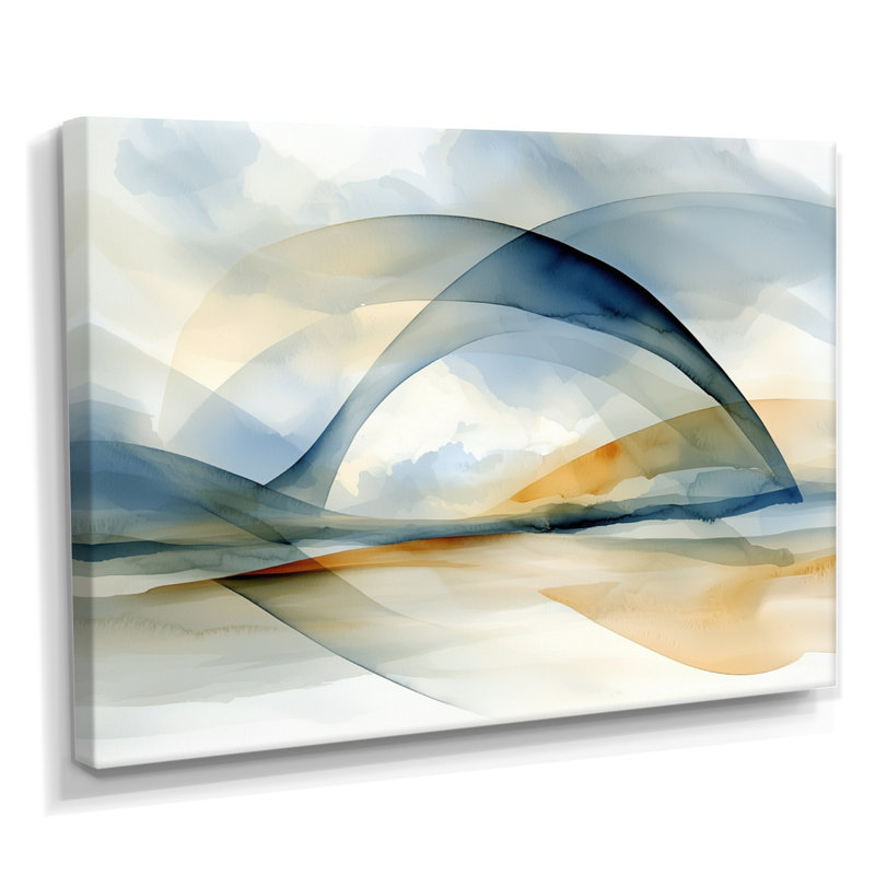 «Ocean Breeze Of Beach Landscape I», reproduction sur toile géométrique abstraite, H 30 po x l 40 po, Wrapped Canvas