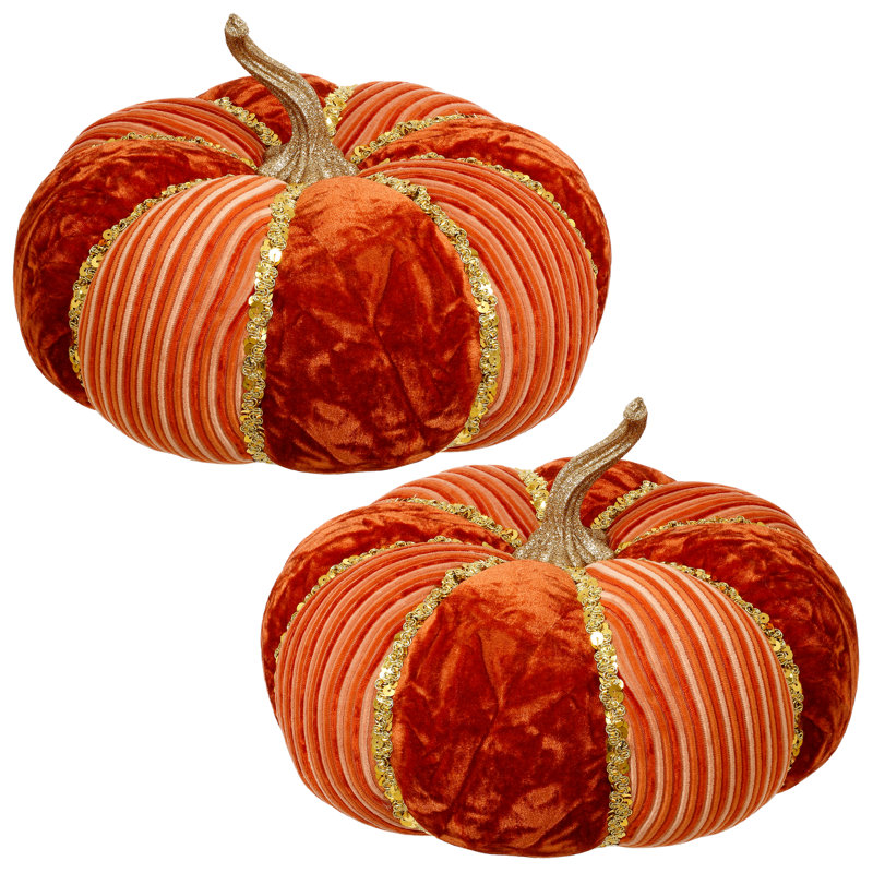 Velvet Pumpkin, Orange, 11.5 X 8.5 Inches