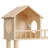 Daniela 60'' 4-Level Wood Cat Tree with Sisal Posts & Litter Box Space