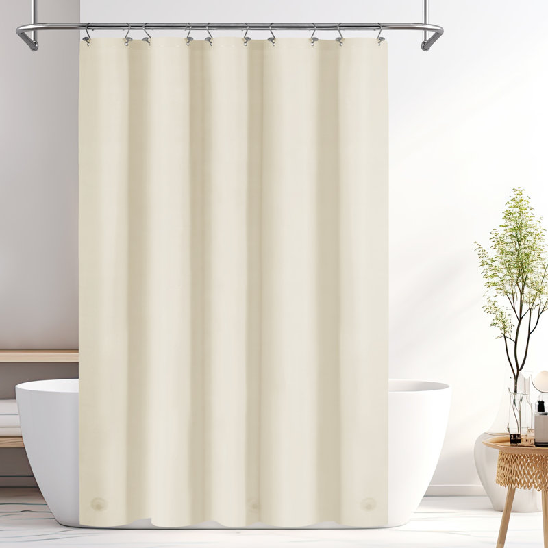 Doublure de rideau de douche imperméable légère en PEVA, Beige, H 78 po x l 54 po
