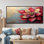 Jacere abstrait vibrant Echeveria Succulent - Succulent Large Art mural
