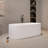 67" Freestanding Solid Surface Soaking Bathtub