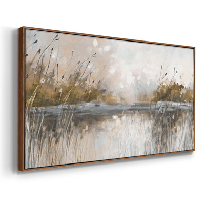 Vue sur le lac Honeybloom - Toile tendue avec châssis, prête à accrocher