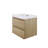 24" Floating Wall-Mounted Glossy Black Bathroom Vanity Resin Sink With Square Basin & Soft-Close Drawers-1131211434
