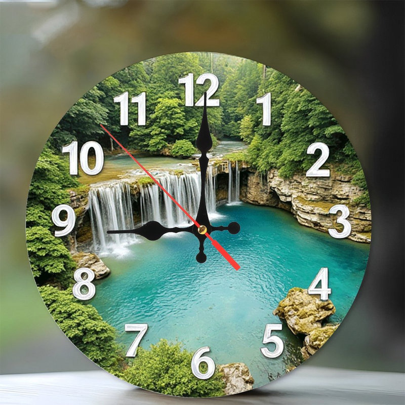Horloge murale cascade