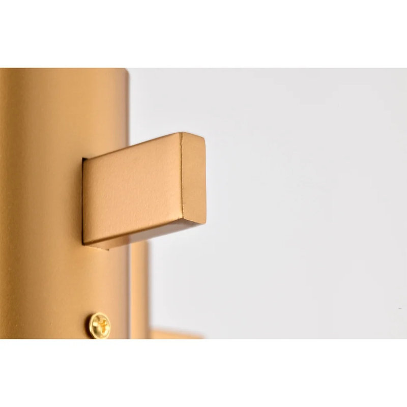 Matte Gold Semi-Flush Mount with Glass Globe Shades