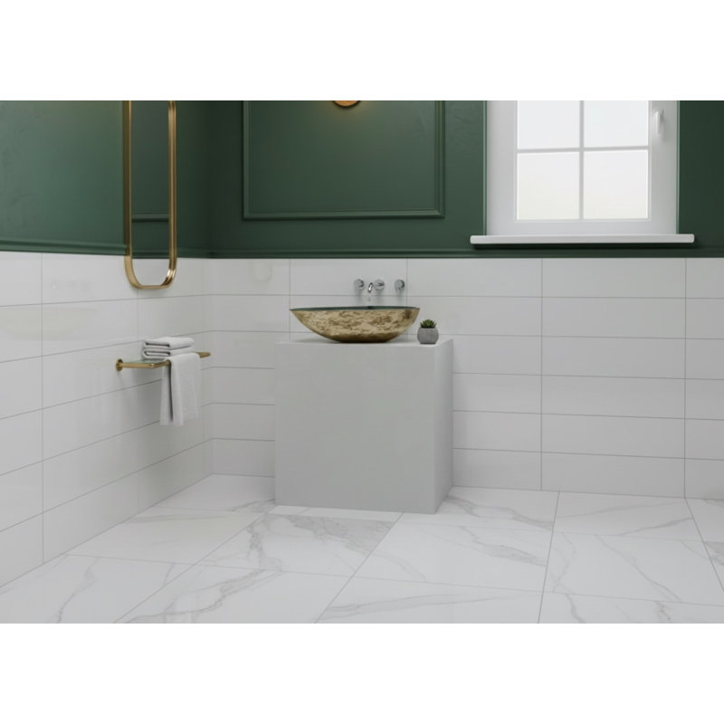 Vast Studio 23.4” L x  13.8” W Aged Brass/Green Oval Concrete Vessel Sink – Modern Matte Finish, Countertop Bathroom Basin for Luxury Spa & Contemporary Homes