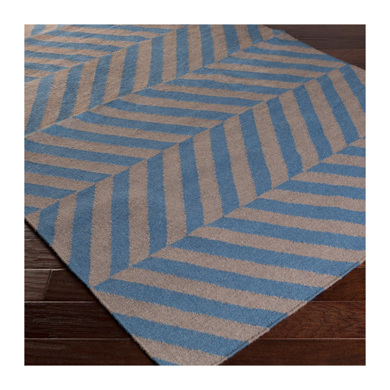 Wool Striped Indoor Rug, Rectangle 3'6" x 5'6"