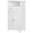 Freestanding Small Storage Cabinet with Two Drawers and Adjustable Shelf