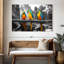 «Horizontal Vivid BW Abstract», reproduction sur toile-25417976