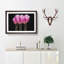 Row of Pink Tulips in Abstract - Picture Frame Painting Print-55761803-55761804