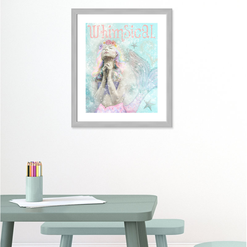 Impression sur papier sirène, H 26,5 po x l 22,5 po x P 0,625 po, Encadré plat argent