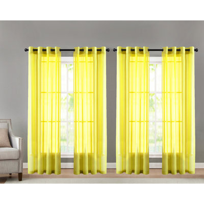 Panneau de rideau transparent d'intérieur à œillets Krenzke