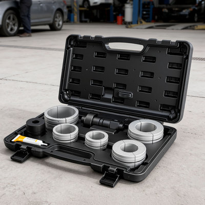 Nécessaire d'extension pour tuyau d'échappement, brancard de tuyau d'échappement de 1-5 / 8 "à 4-1 / 4", épandeur de tuyaux de silencieux avec 7 collecteurs robustes et étui de rangement, trousse d'outils de voiture pour tubes d'échappement